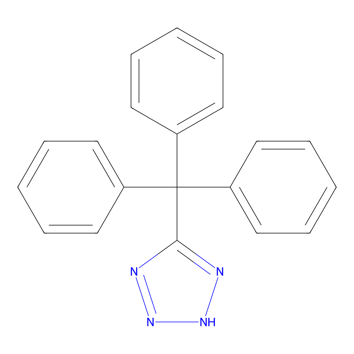 5-Triphenylmethyl-1H-tetrazole molecular structure, CAS 109652-10-0