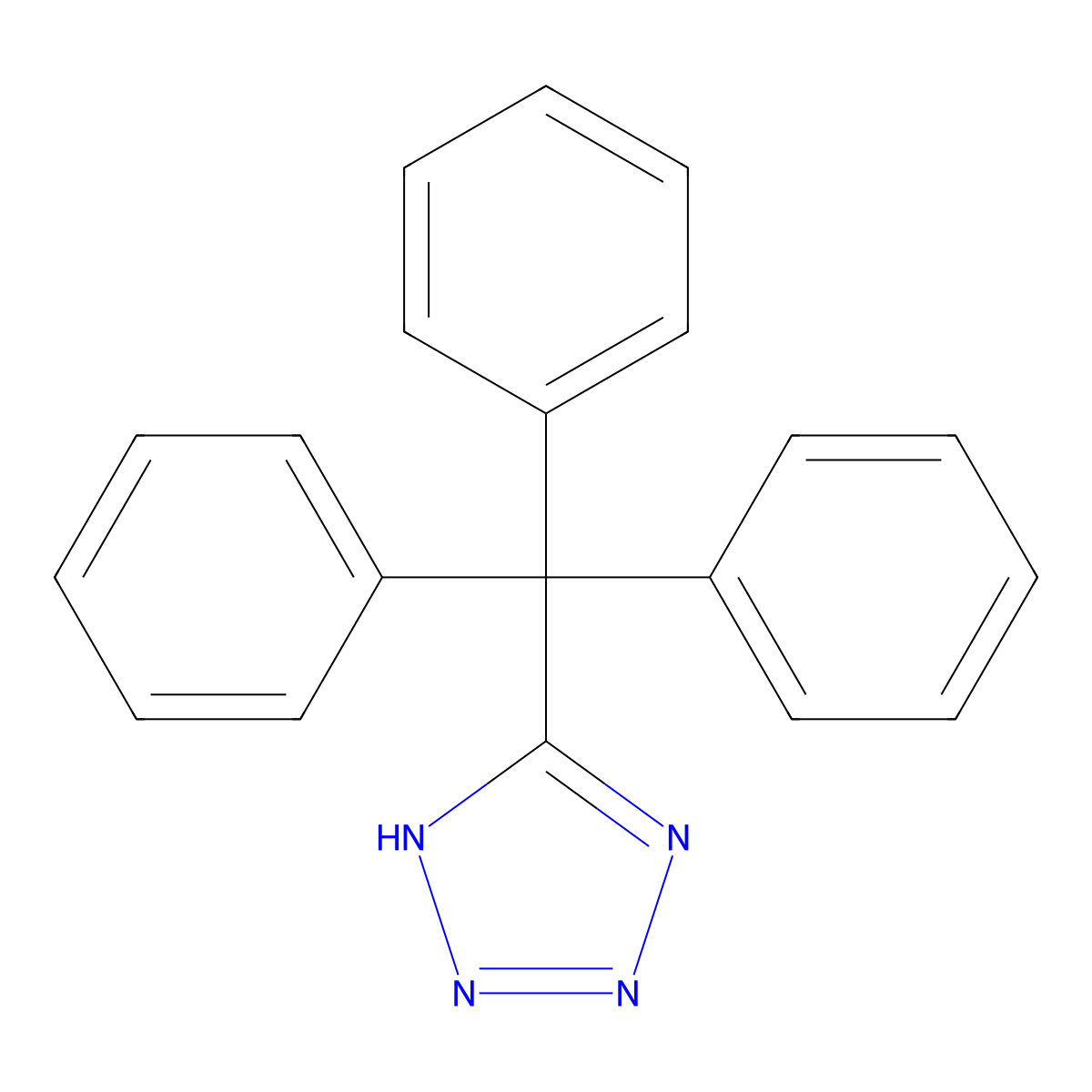 5-Triphenylmethyl-1H-tetrazole molecular structure, CAS 109652-10-0