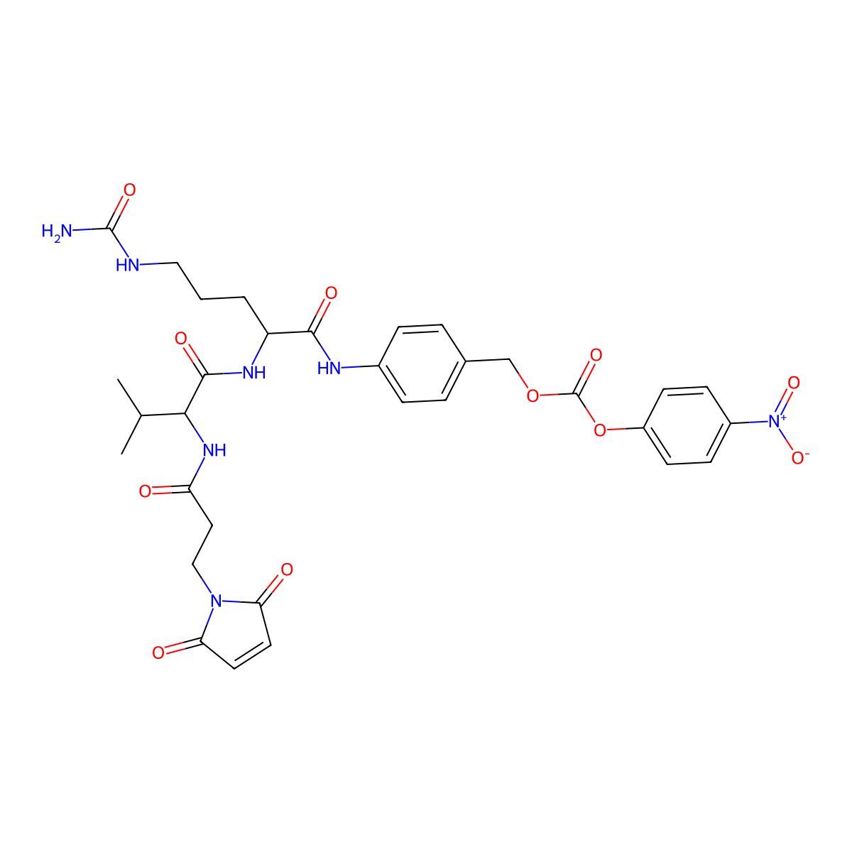 Mal-VC-PAB-PNP molecular structure, CAS 1096584-62-1