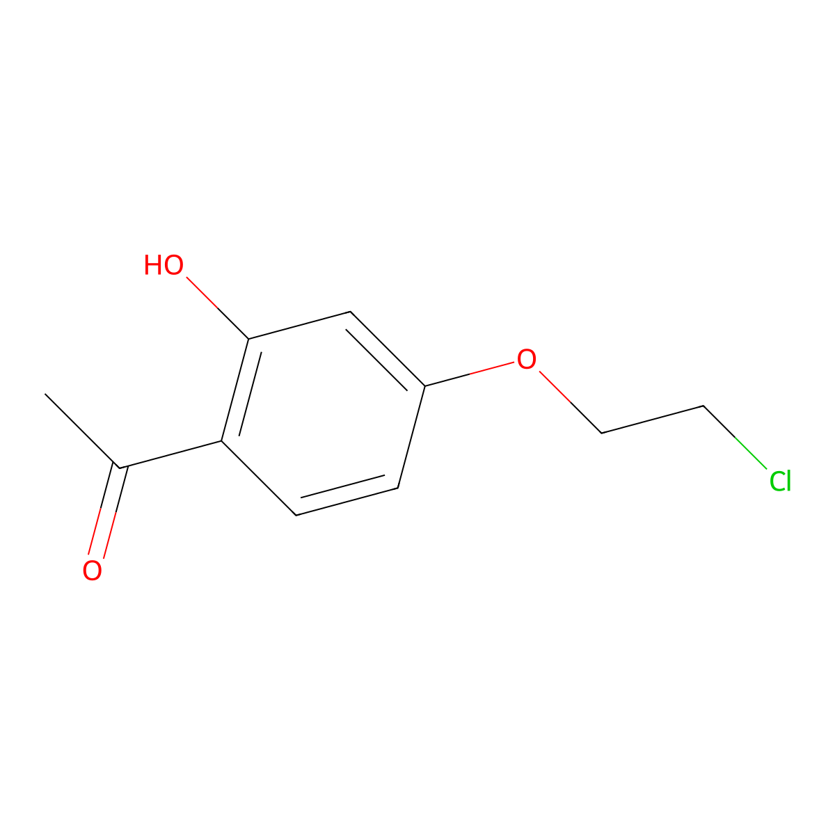 1-[4-(2-Chloro-ethoxy)-2-hydroxy-phenyl]-ethanone molecular structure, CAS 109661-96-3