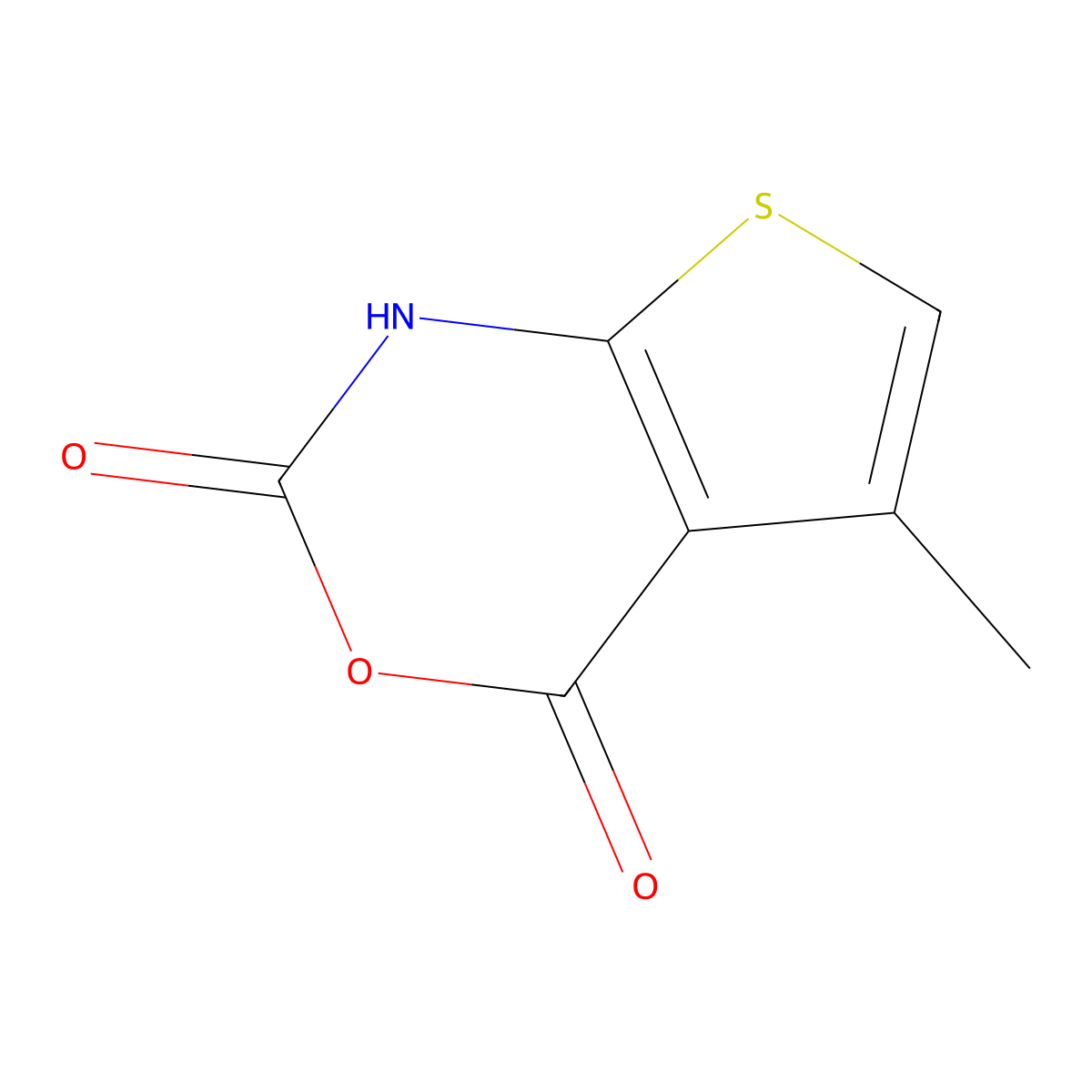 5-Methyl-2h-thieno[2,3-d][1,3]oxazine-2,4(1h)-dione molecular structure, CAS 109666-88-8
