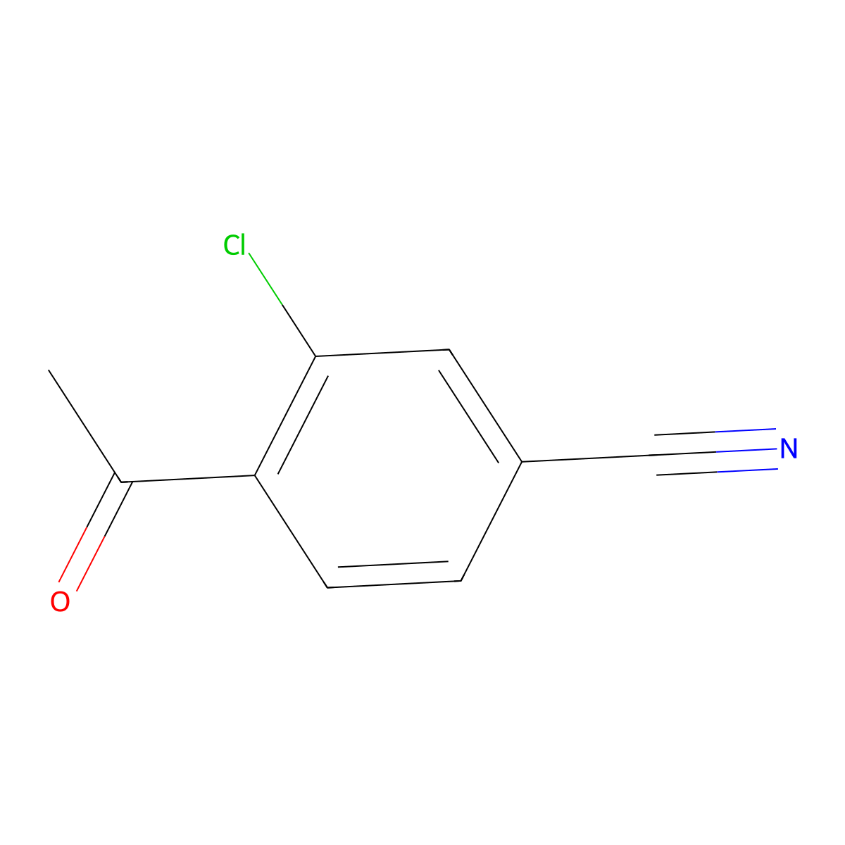 4-Acetyl-3-chlorobenzonitrile molecular structure, CAS 1096666-21-5