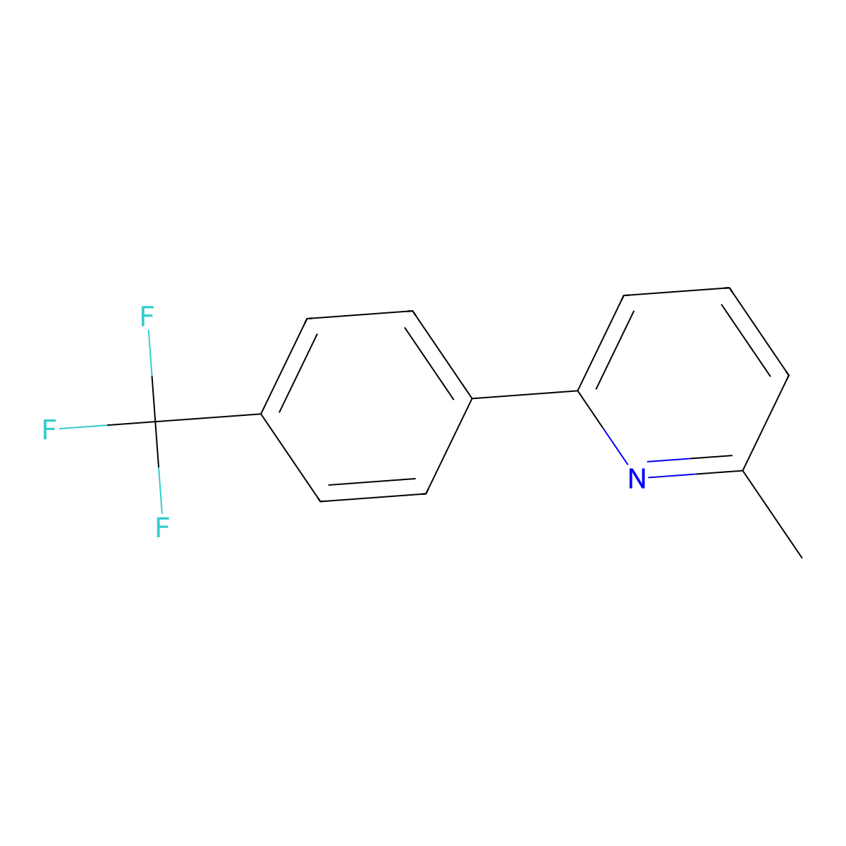 Pyridine, 2-methyl-6-[4-(trifluoromethyl)phenyl]- molecular structure, CAS 1096689-51-8