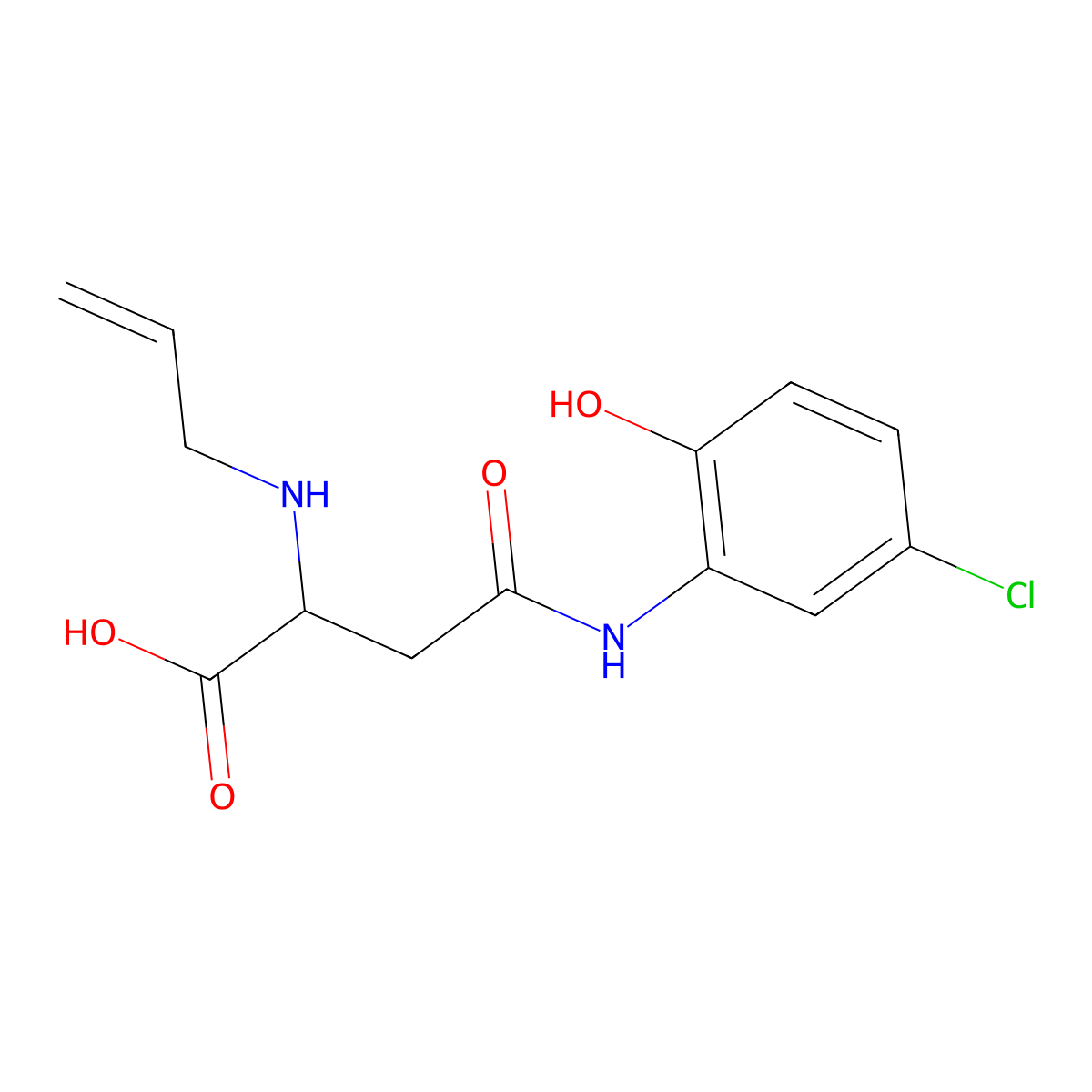 2-(Allylamino)-4-((5-chloro-2-hydroxyphenyl)amino)-4-oxobutanoic acid molecular structure, CAS 1096689-75-6