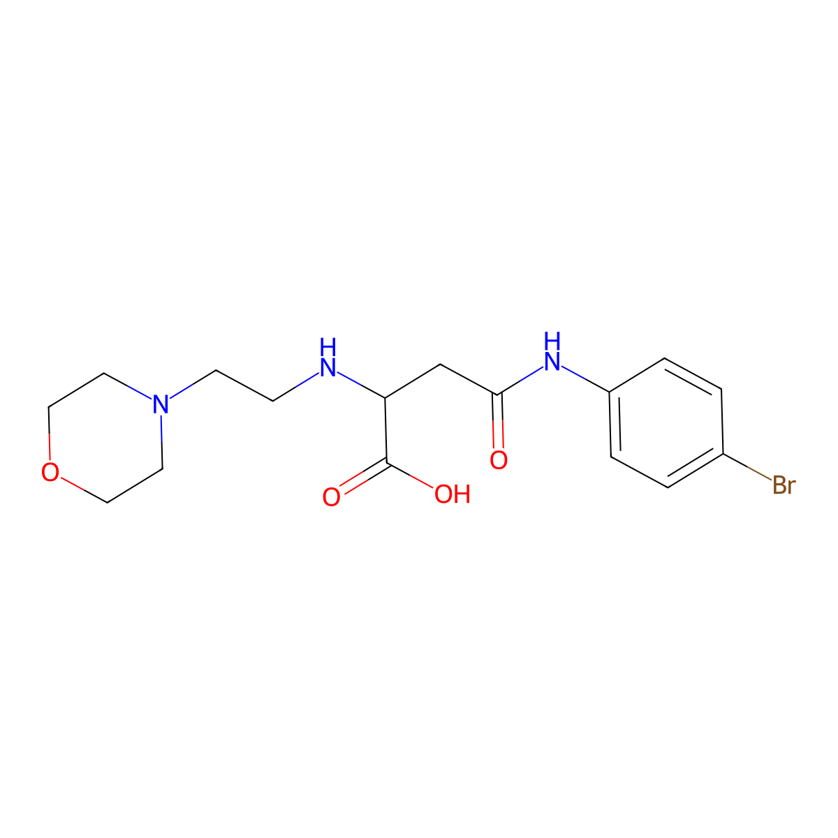 4-((4-Bromophenyl)amino)-2-((2-morpholinoethyl)amino)-4-oxobutanoic acid molecular structure, CAS 1096689-88-1