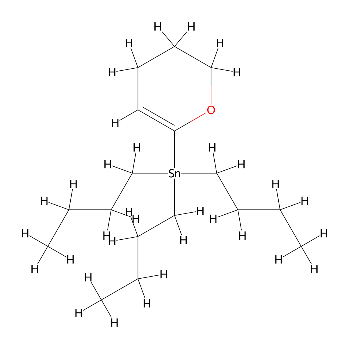 tributyl(3,4-dihydro-2H-pyran-6-yl)stannane molecular structure, CAS 109669-45-6