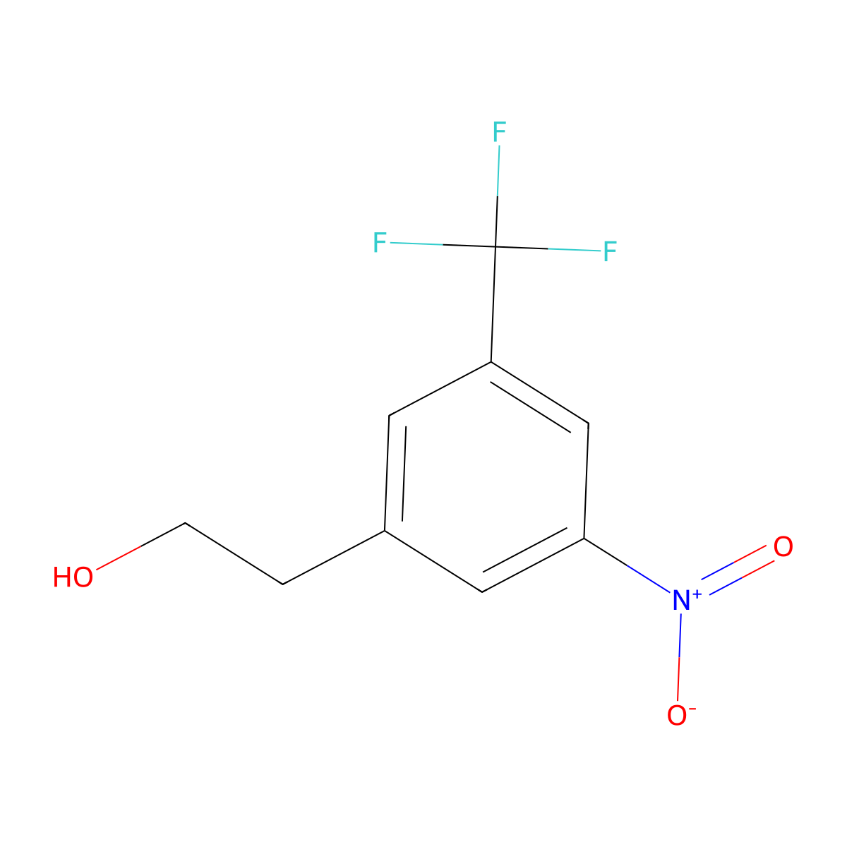 2-(3-Nitro-5-(trifluoromethyl)phenyl)ethan-1-ol molecular structure, CAS 1096698-21-3