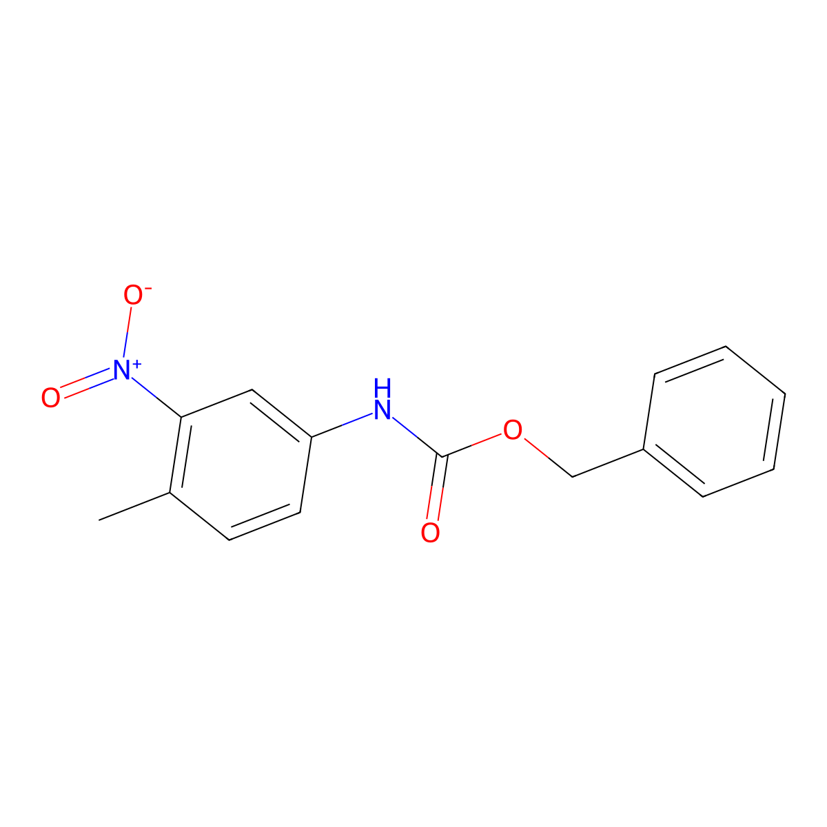 benzyl N-(4-methyl-3-nitrophenyl)carbamate molecular structure, CAS 1096698-27-9