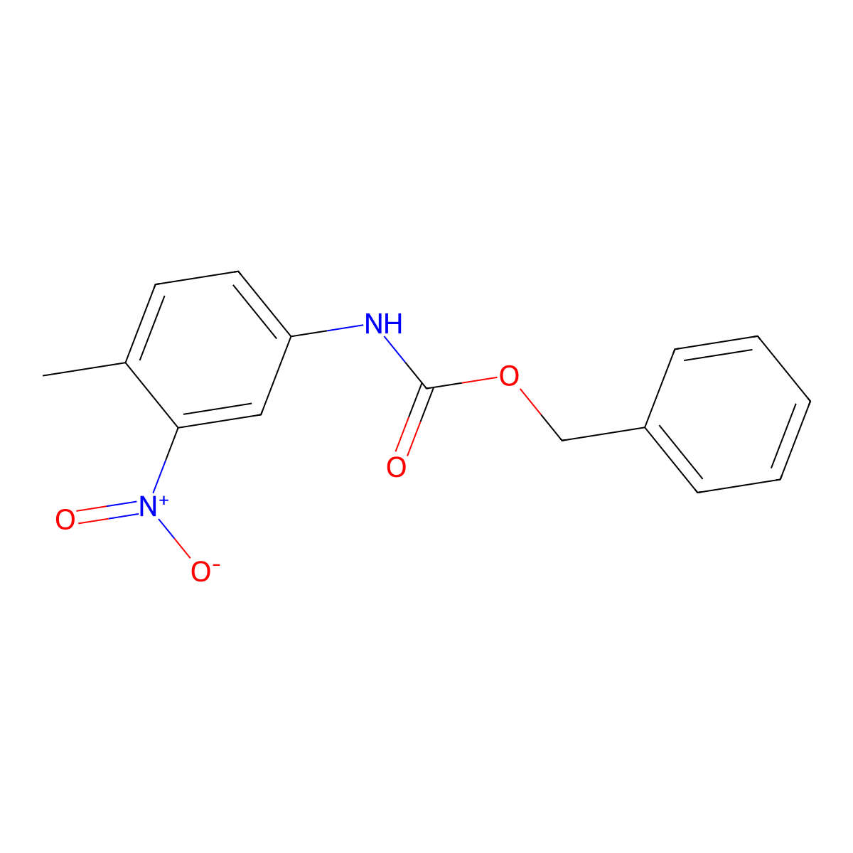 benzyl N-(4-methyl-3-nitrophenyl)carbamate molecular structure, CAS 1096698-27-9