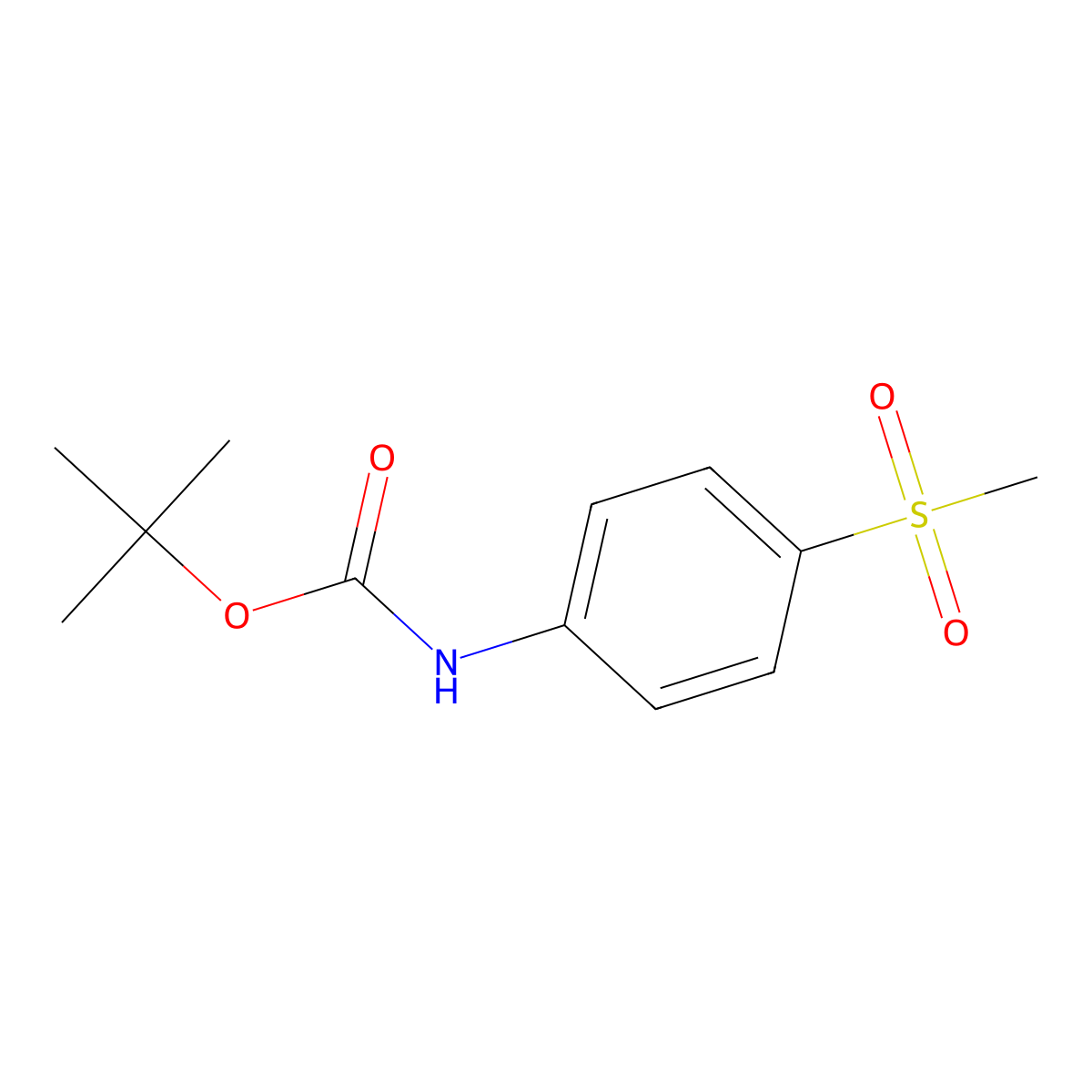 (4-Methanesulfonyl-phenyl)carbamic acid tert-butyl ester molecular structure, CAS 1096711-96-4