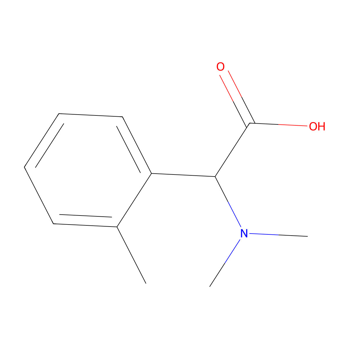 (Dimethylamino)(2-methylphenyl)acetic acid molecular structure, CAS 1096770-57-8