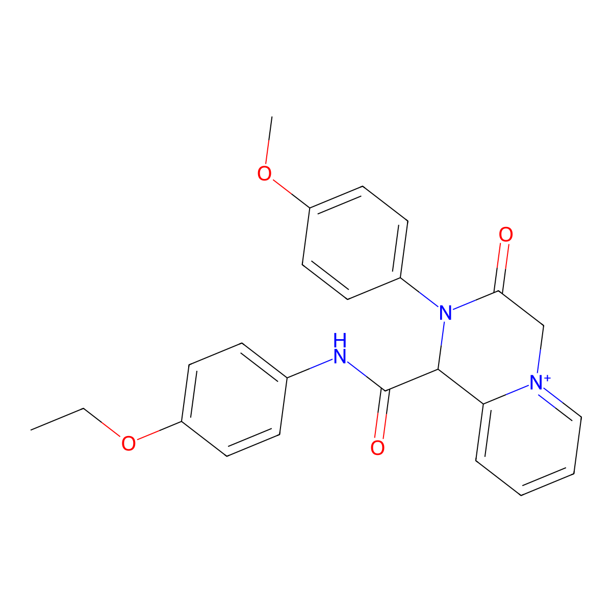 1-{[(4-Ethoxyphenyl)amino]carbonyl}-2-(4-methoxyphenyl)-3-oxo-1,2,3,4-tetrahydropyrido[1,2-a]pyrazin-5-ium molecular structure, CAS 1096770-62-5