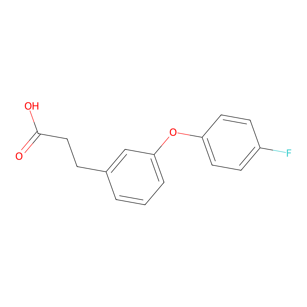 3-[3-(4-Fluorophenoxy)phenyl]propanoic acid molecular structure, CAS 1096770-87-4