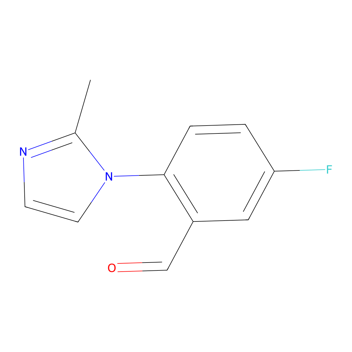 5-Fluoro-2-(2-methyl-1H-imidazol-1-YL)benzaldehyde molecular structure, CAS 1096786-15-0