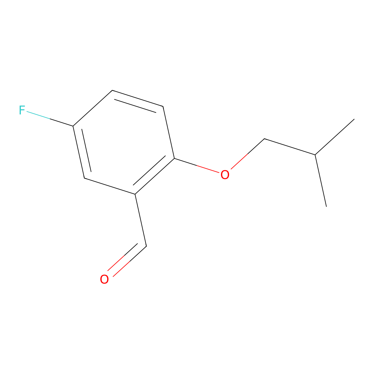 5-Fluoro-2-isobutoxybenzaldehyde molecular structure, CAS 1096786-34-3