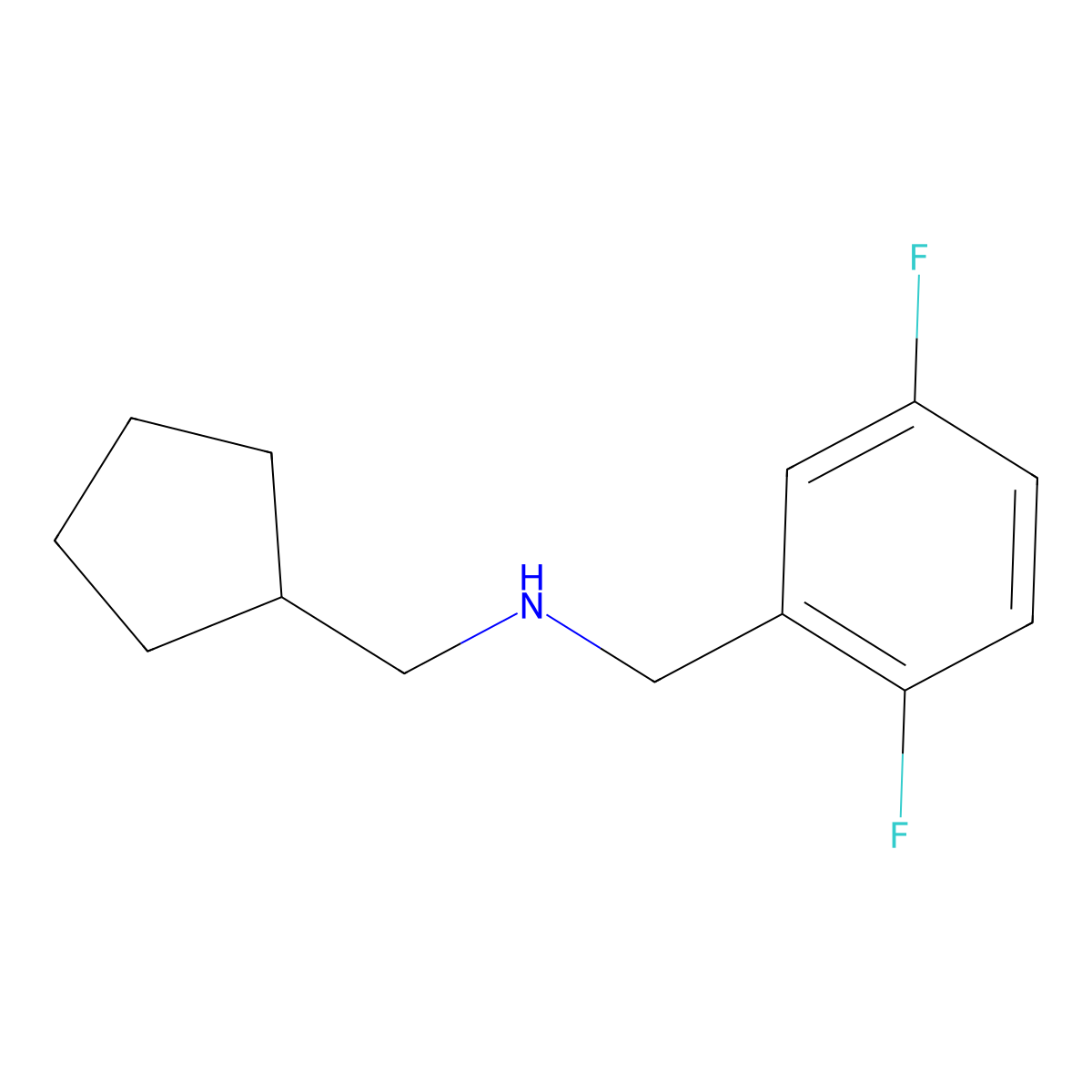 (Cyclopentylmethyl)[(2,5-difluorophenyl)methyl]amine molecular structure, CAS 1096788-56-5