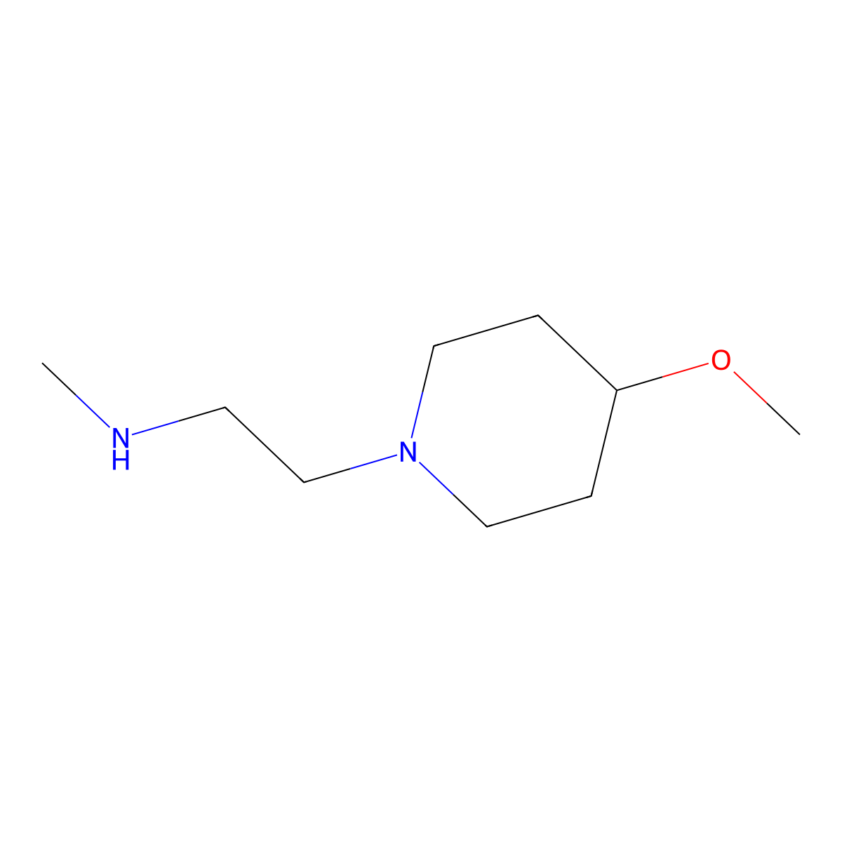 [2-(4-Methoxypiperidin-1-yl)ethyl](methyl)amine molecular structure, CAS 1096789-36-4