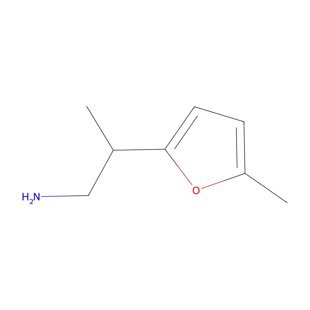 2-(5-Methylfuran-2-yl)propan-1-amine molecular structure, CAS 1096790-42-9