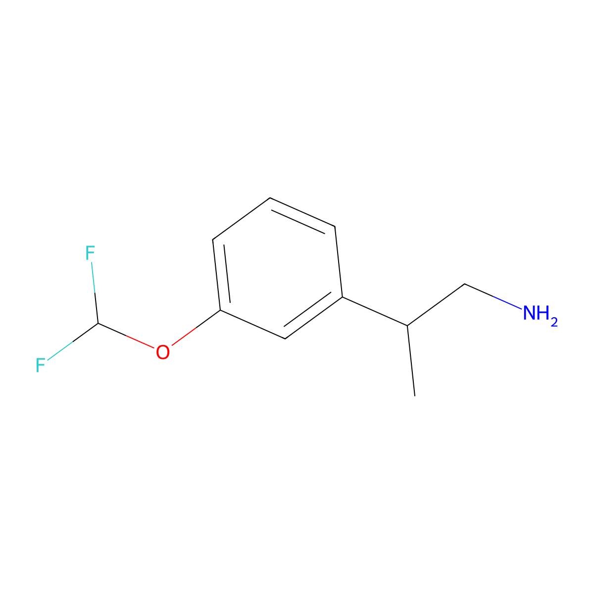 2-[3-(Difluoromethoxy)phenyl]propan-1-amine molecular structure, CAS 1096790-47-4