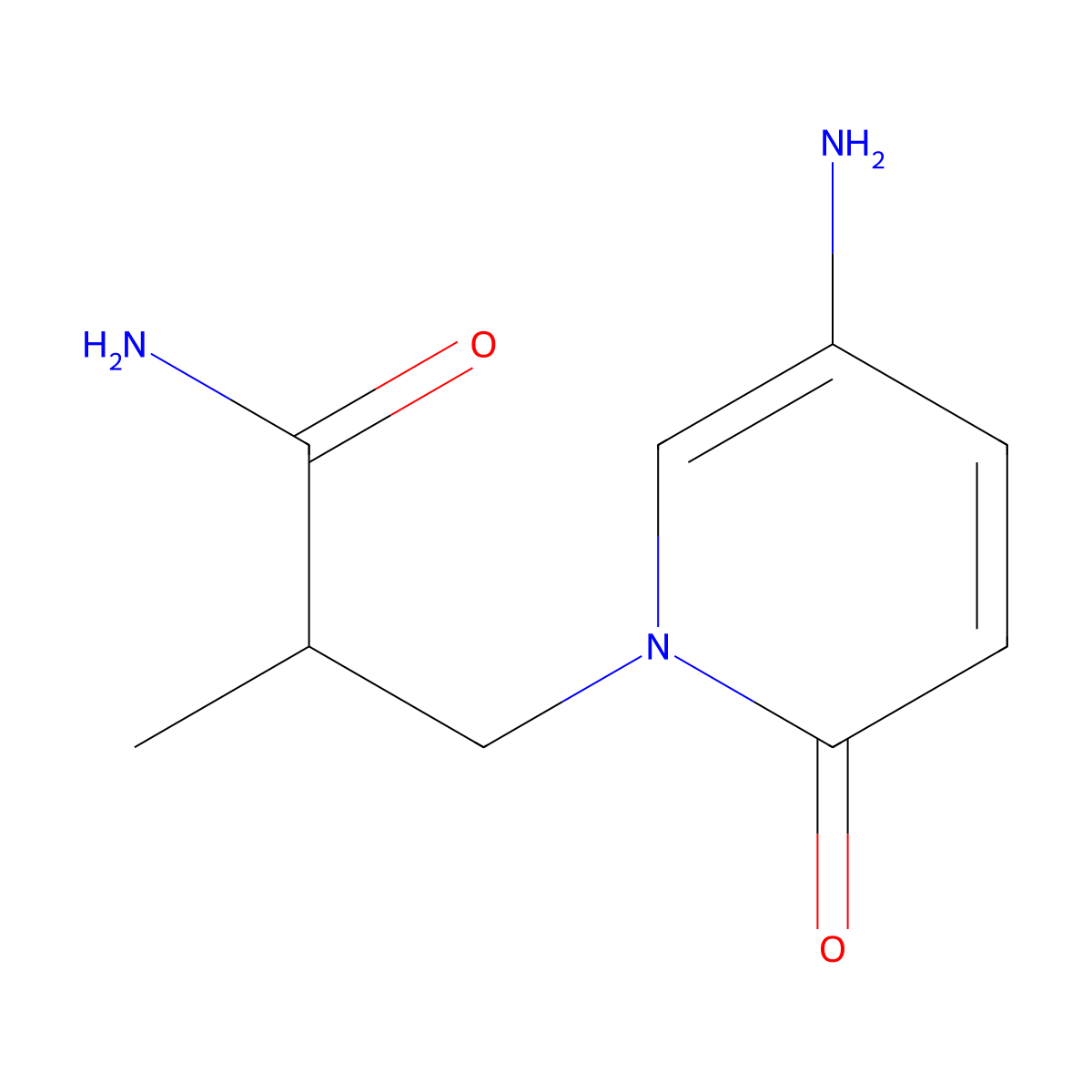 3-(5-Amino-2-oxo-1,2-dihydropyridin-1-yl)-2-methylpropanamide molecular structure, CAS 1096799-33-5
