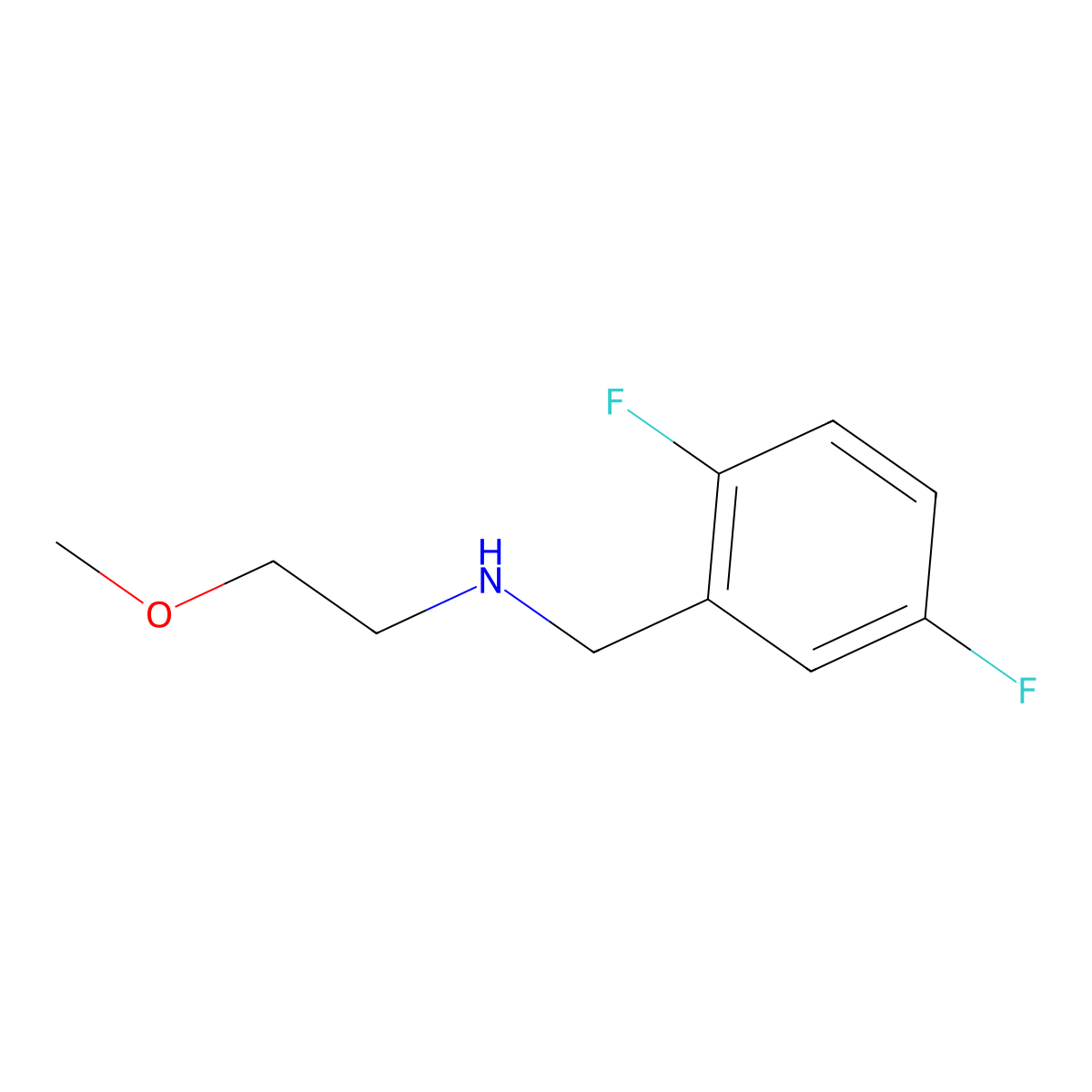 [(2,5-Difluorophenyl)methyl](2-methoxyethyl)amine molecular structure, CAS 1096800-08-6