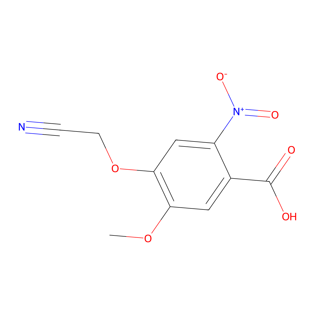 4-(Cyanomethoxy)-5-methoxy-2-nitrobenzoic acid molecular structure, CAS 1096802-87-7