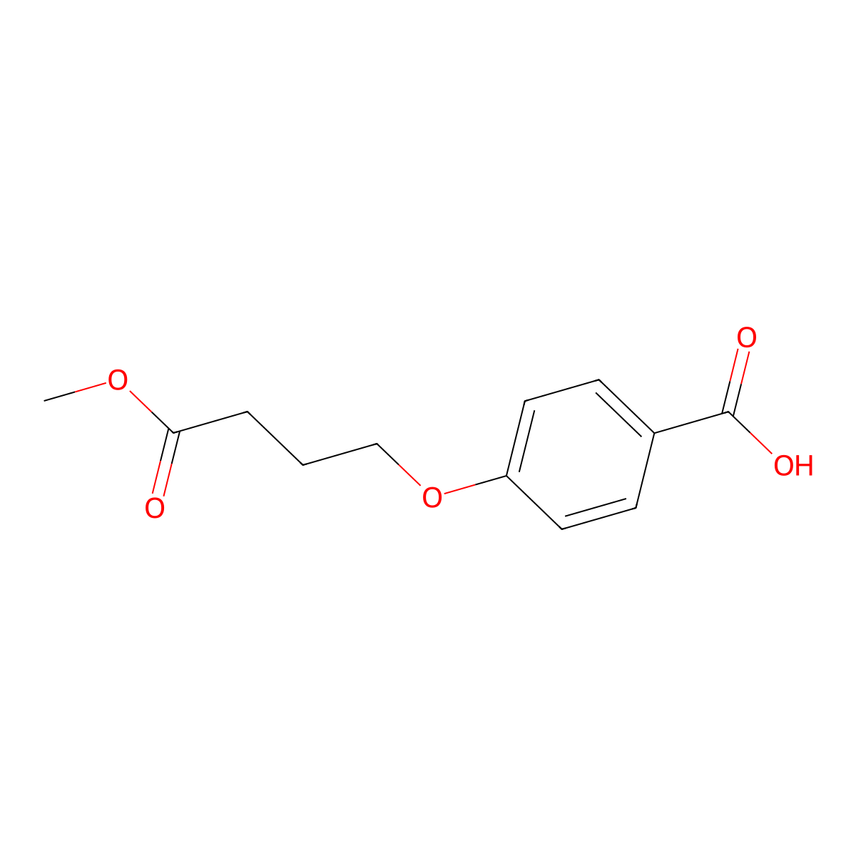 4-(4-Methoxy-4-oxobutoxy)benzoic acid molecular structure, CAS 1096803-70-1