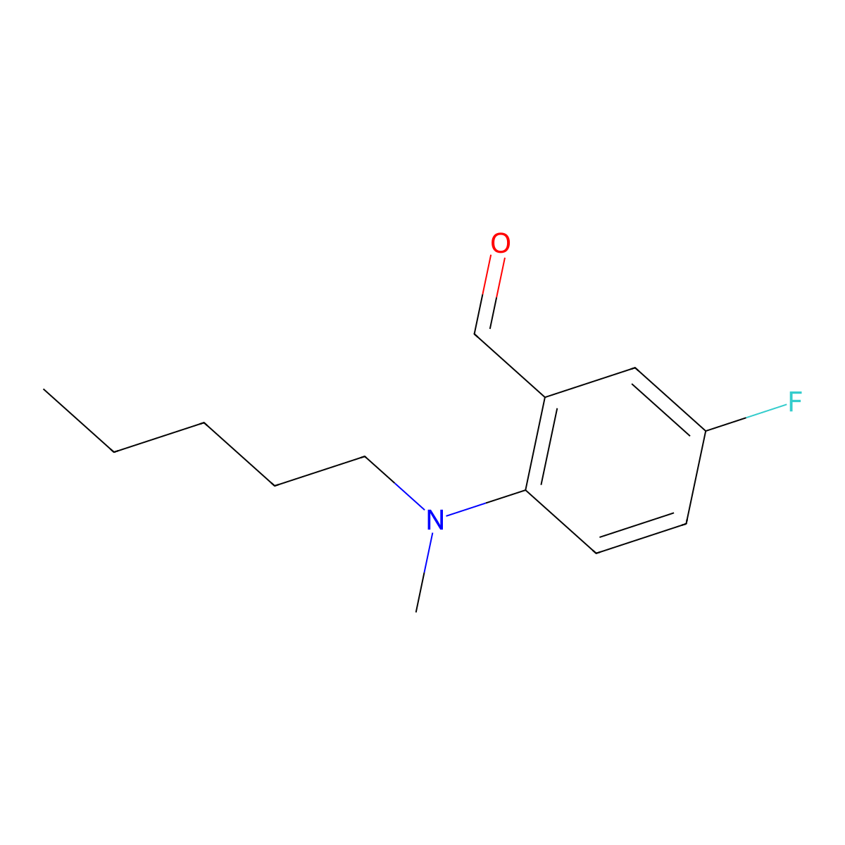 5-Fluoro-2-[methyl(pentyl)amino]benzaldehyde molecular structure, CAS 1096809-55-0