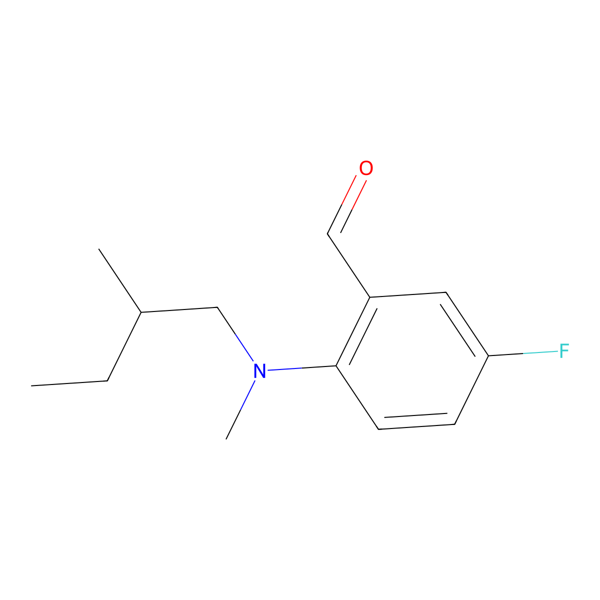 5-Fluoro-2-(methyl(2-methylbutyl)amino)benzaldehyde molecular structure, CAS 1096809-56-1