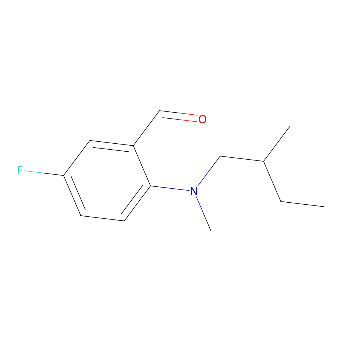 5-Fluoro-2-(methyl(2-methylbutyl)amino)benzaldehyde molecular structure, CAS 1096809-56-1