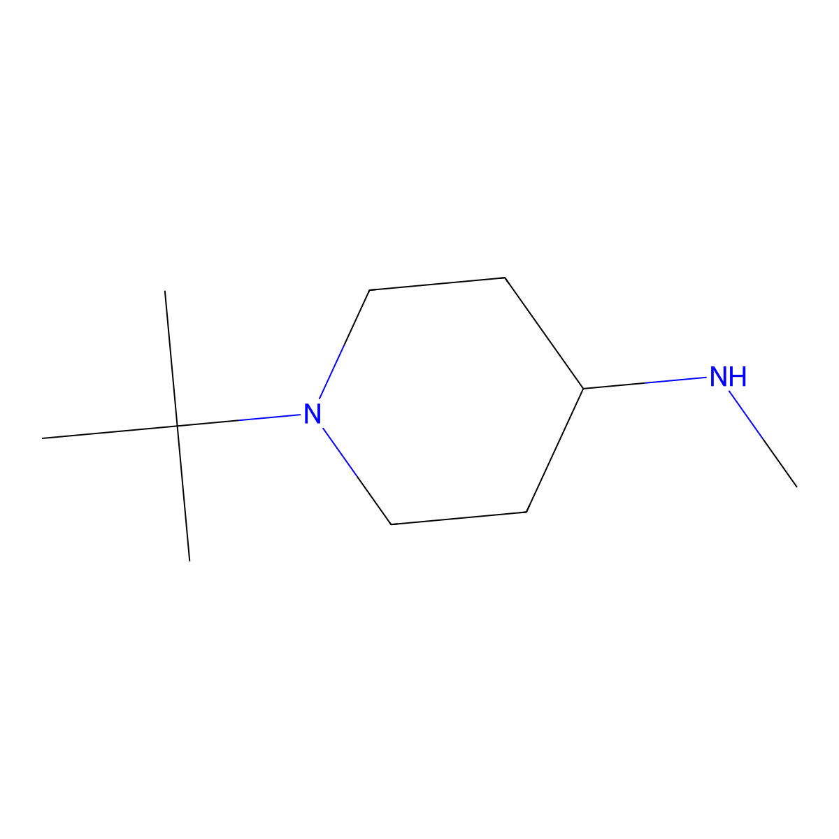 1-tert-butyl-N-methylpiperidin-4-amine molecular structure, CAS 1096810-54-6