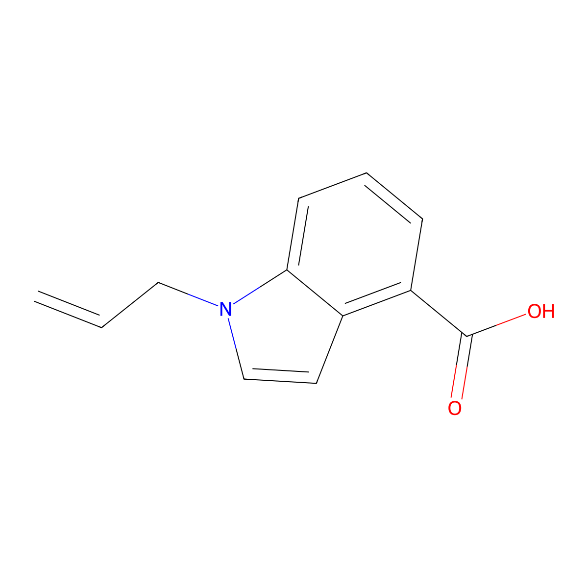 1-(Prop-2-en-1-yl)-1H-indole-4-carboxylic acid molecular structure, CAS 1096815-22-3