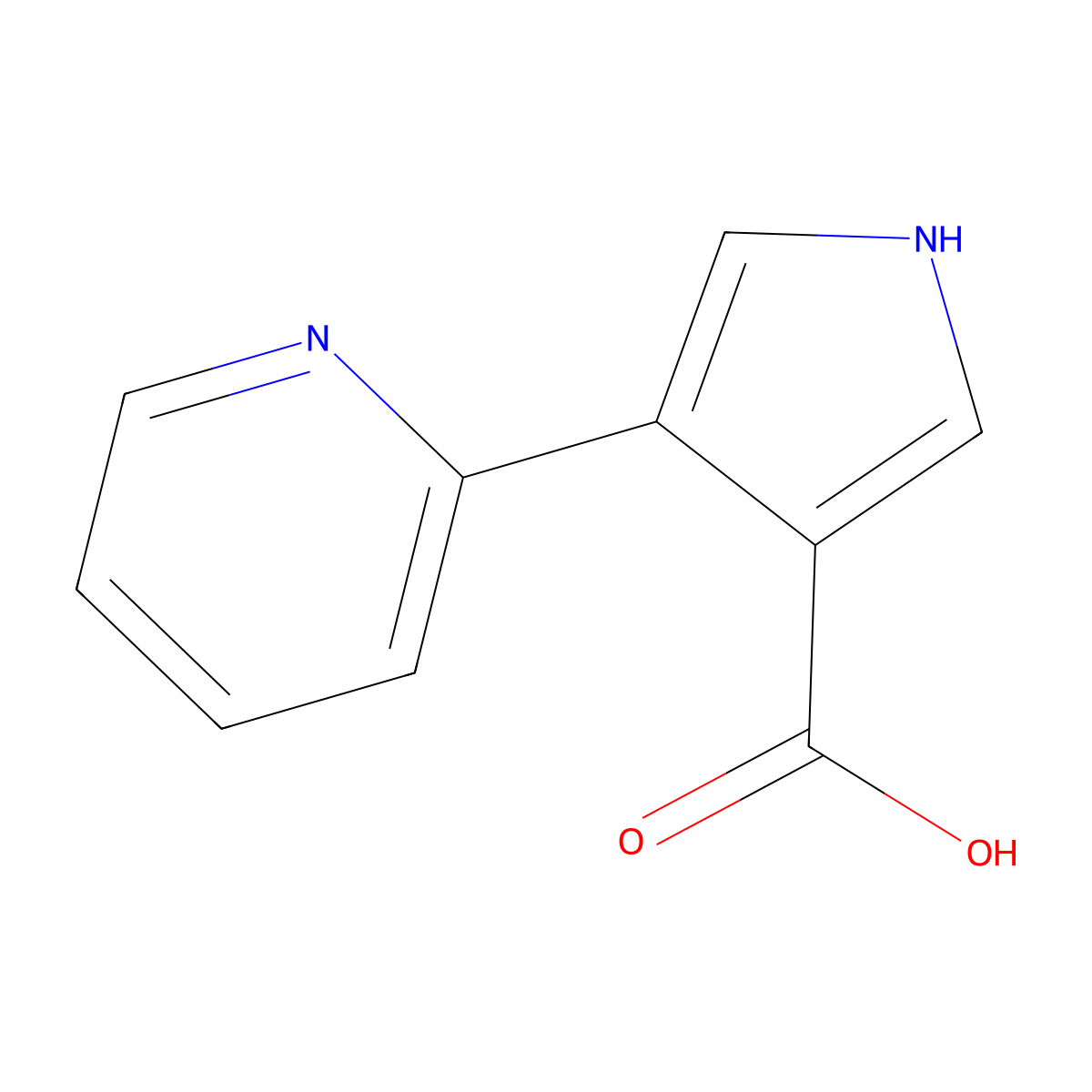 4-(Pyridin-2-yl)-1H-pyrrole-3-carboxylic acid molecular structure, CAS 1096815-73-4