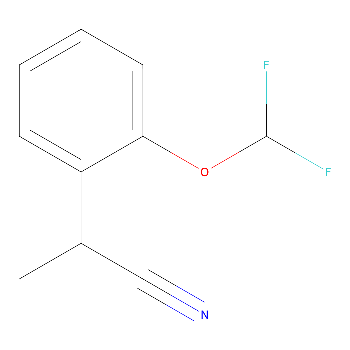 2-[2-(Difluoromethoxy)phenyl]propanenitrile molecular structure, CAS 1096815-78-9