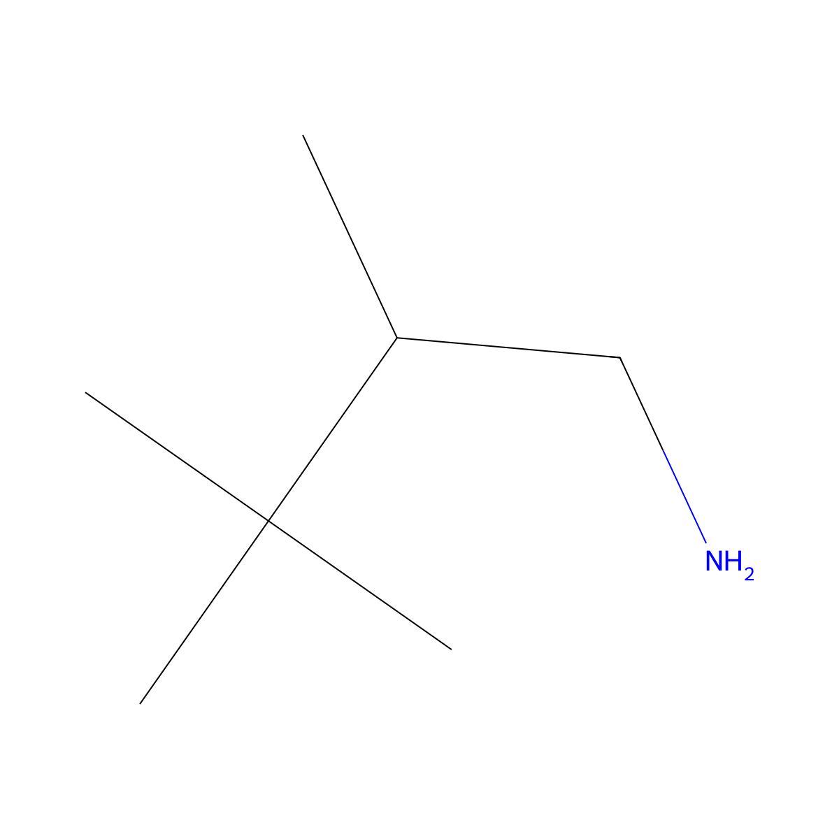 2,3,3-Trimethylbutan-1-amine molecular structure, CAS 1096815-86-9