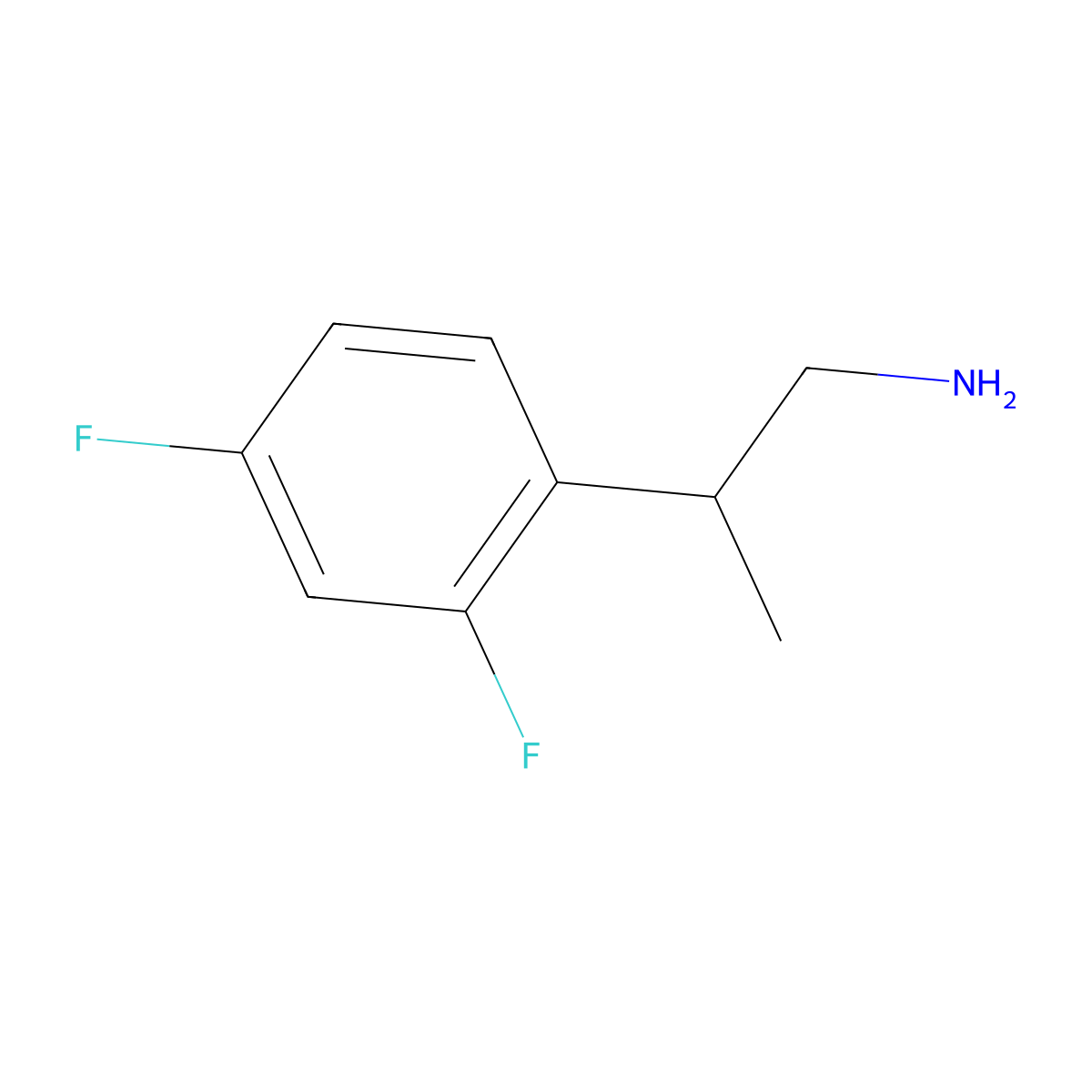 2-(2,4-Difluorophenyl)propan-1-amine molecular structure, CAS 1096815-88-1
