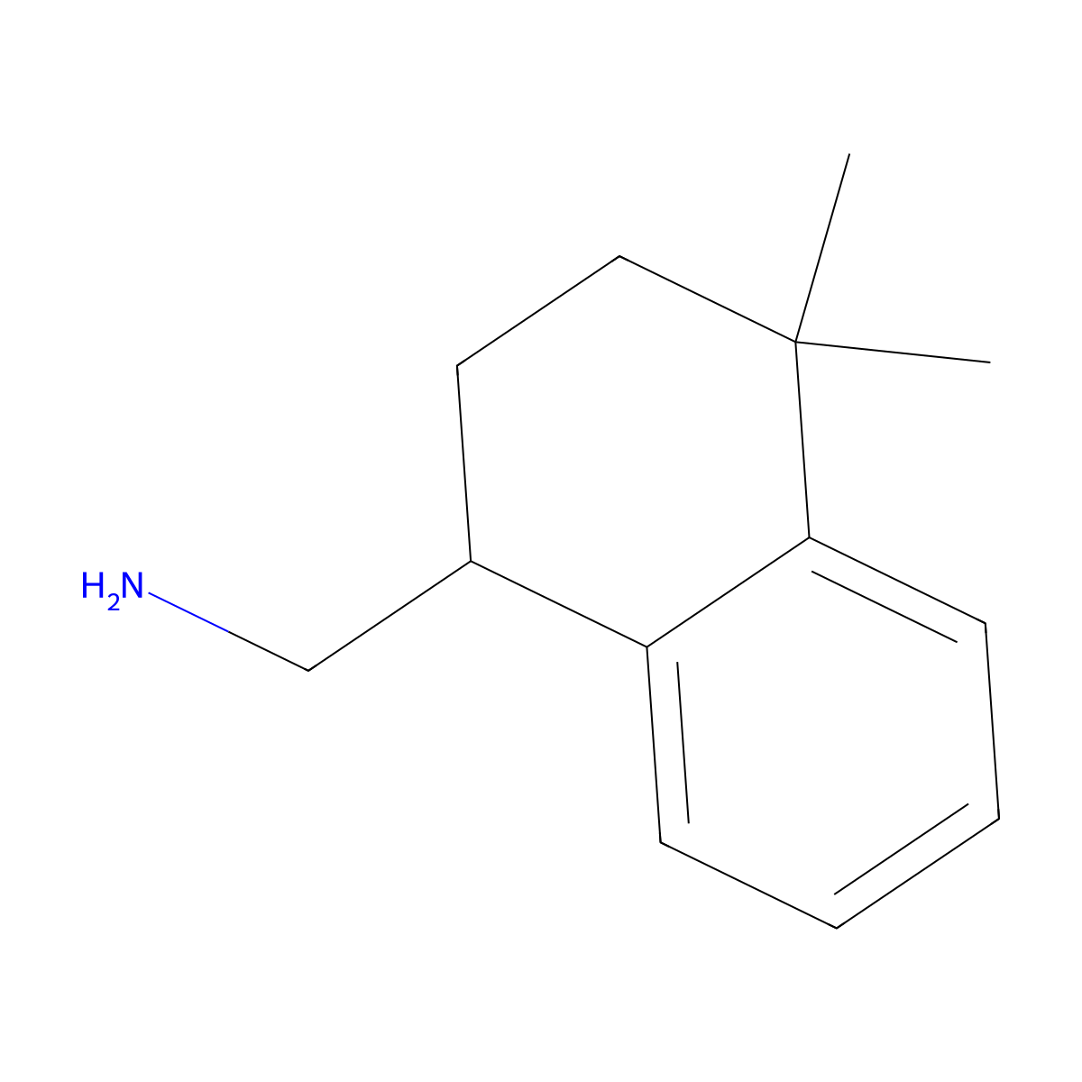(4,4-Dimethyl-1,2,3,4-tetrahydronaphthalen-1-yl)methanamine molecular structure, CAS 1096815-91-6
