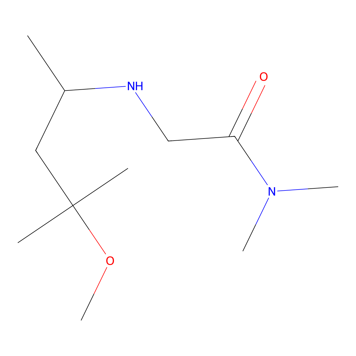 2-[(4-methoxy-4-methylpentan-2-yl)amino]-N,N-dimethylacetamide molecular structure, CAS 1096820-47-1