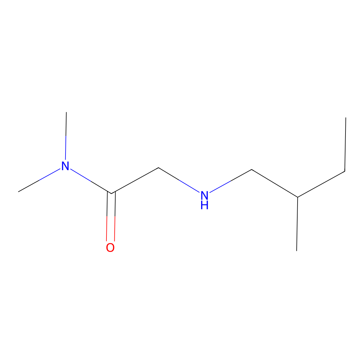 N,N-Dimethyl-2-[(2-methylbutyl)amino]acetamide molecular structure, CAS 1096820-54-0