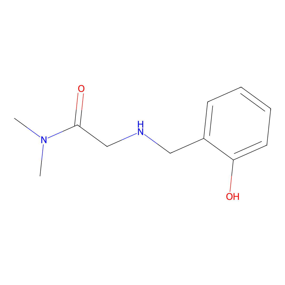 2-{[(2-hydroxyphenyl)methyl]amino}-N,N-dimethylacetamide molecular structure, CAS 1096820-73-3