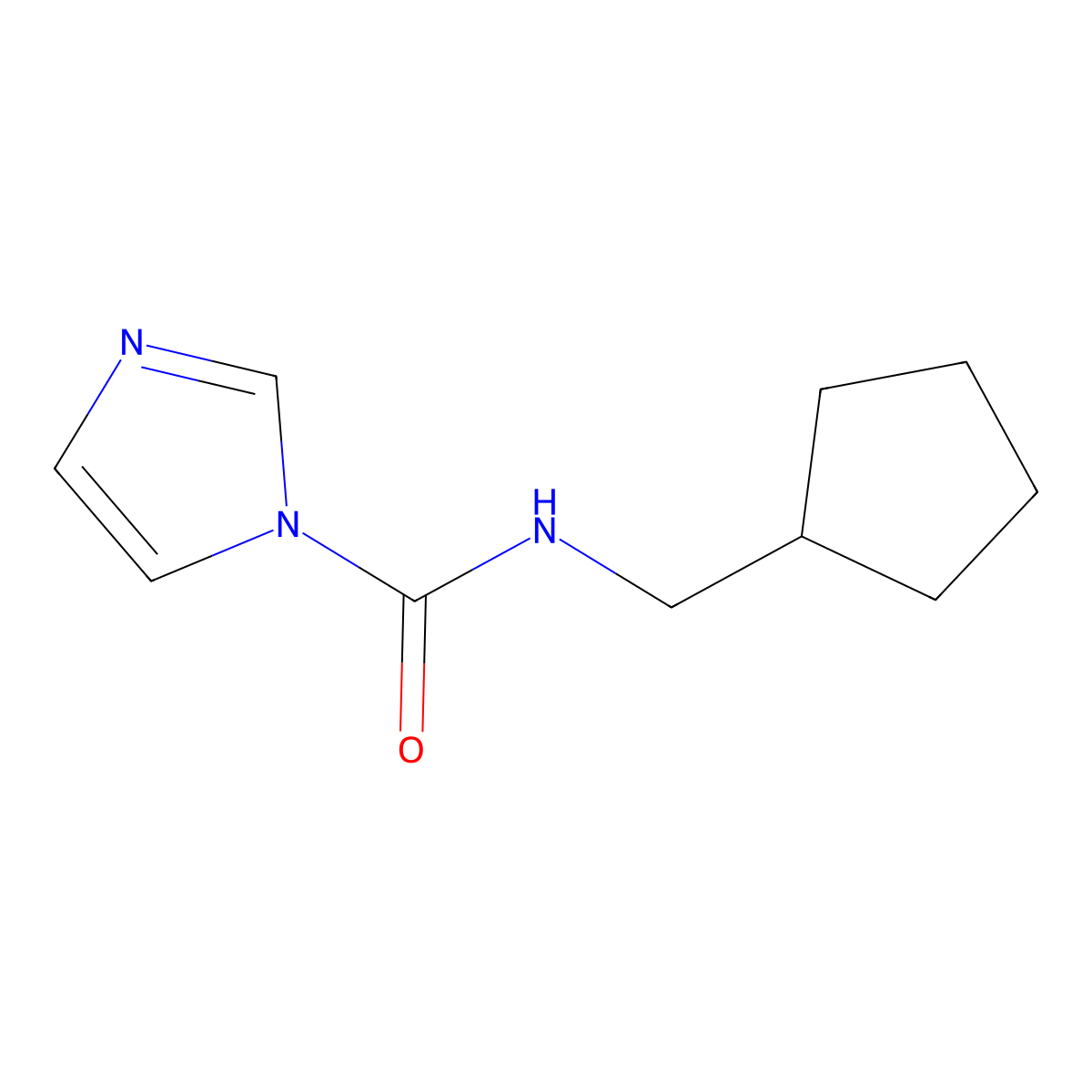 N-(cyclopentylmethyl)-1H-imidazole-1-carboxamide molecular structure, CAS 1096821-12-3
