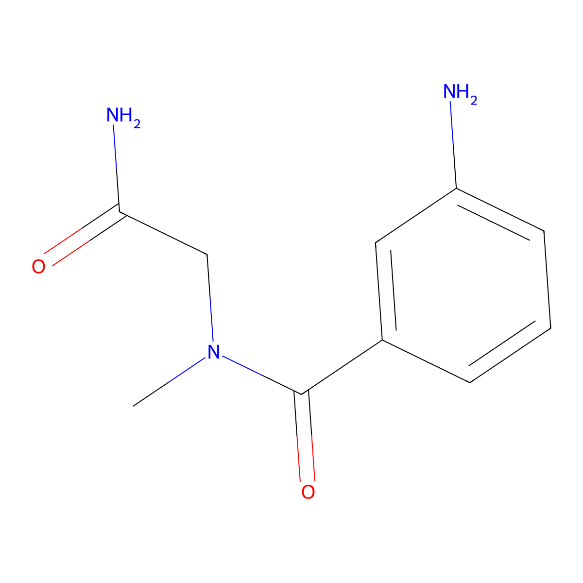 2-[1-(3-aminophenyl)-N-methylformamido]acetamide molecular structure, CAS 1096822-46-6