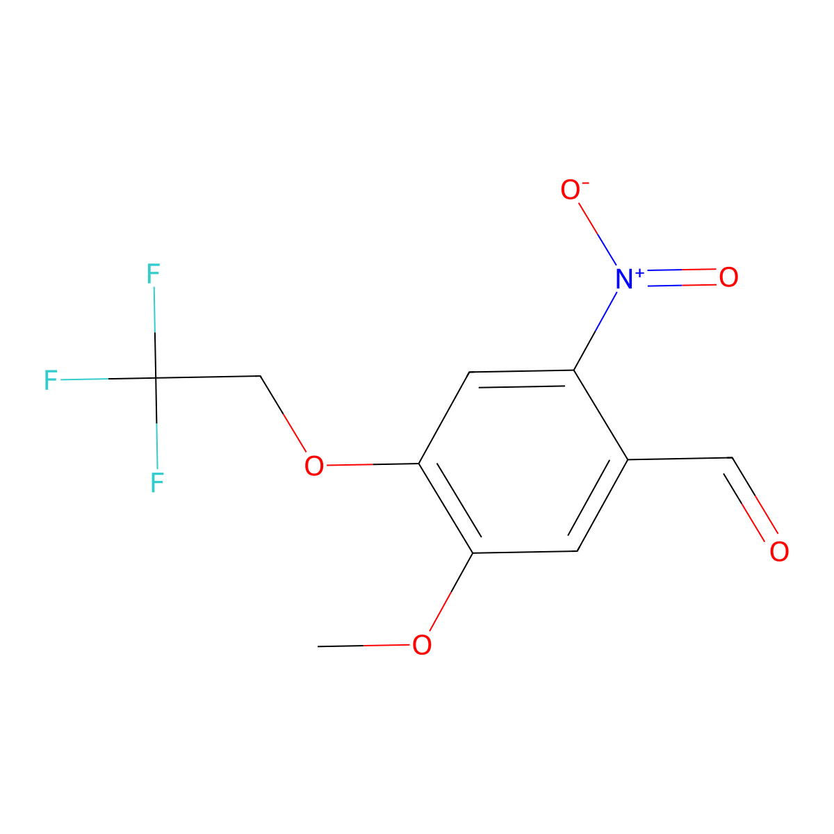 5-Methoxy-2-nitro-4-(2,2,2-trifluoroethoxy)benzaldehyde molecular structure, CAS 1096827-19-8
