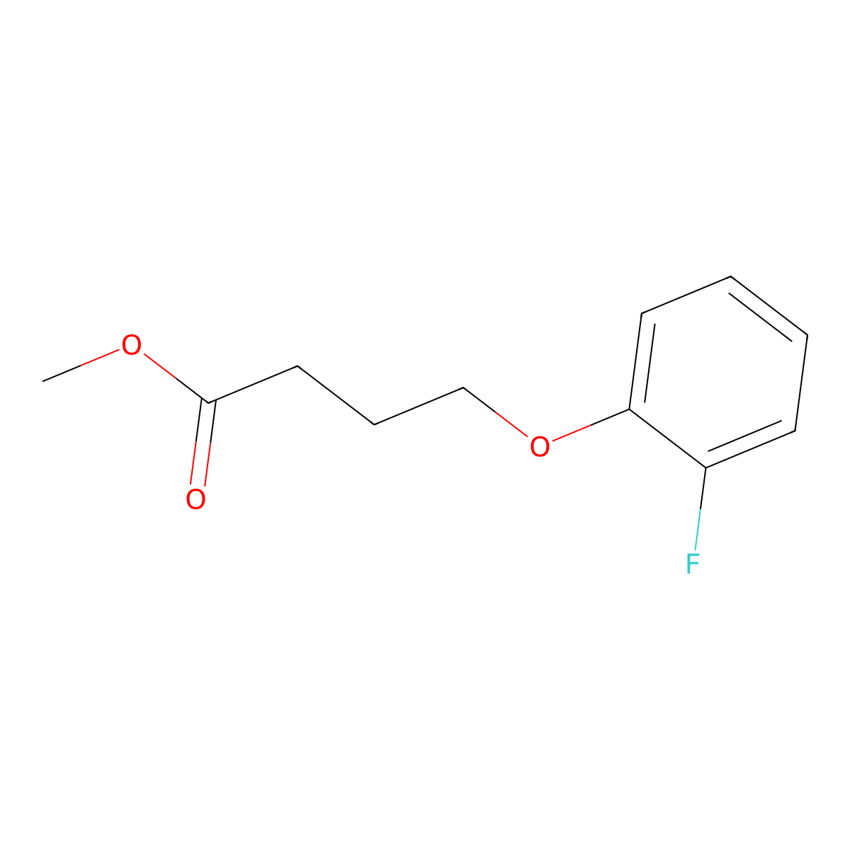 Methyl 4-(2-fluorophenoxy)butanoate molecular structure, CAS 1096828-31-7