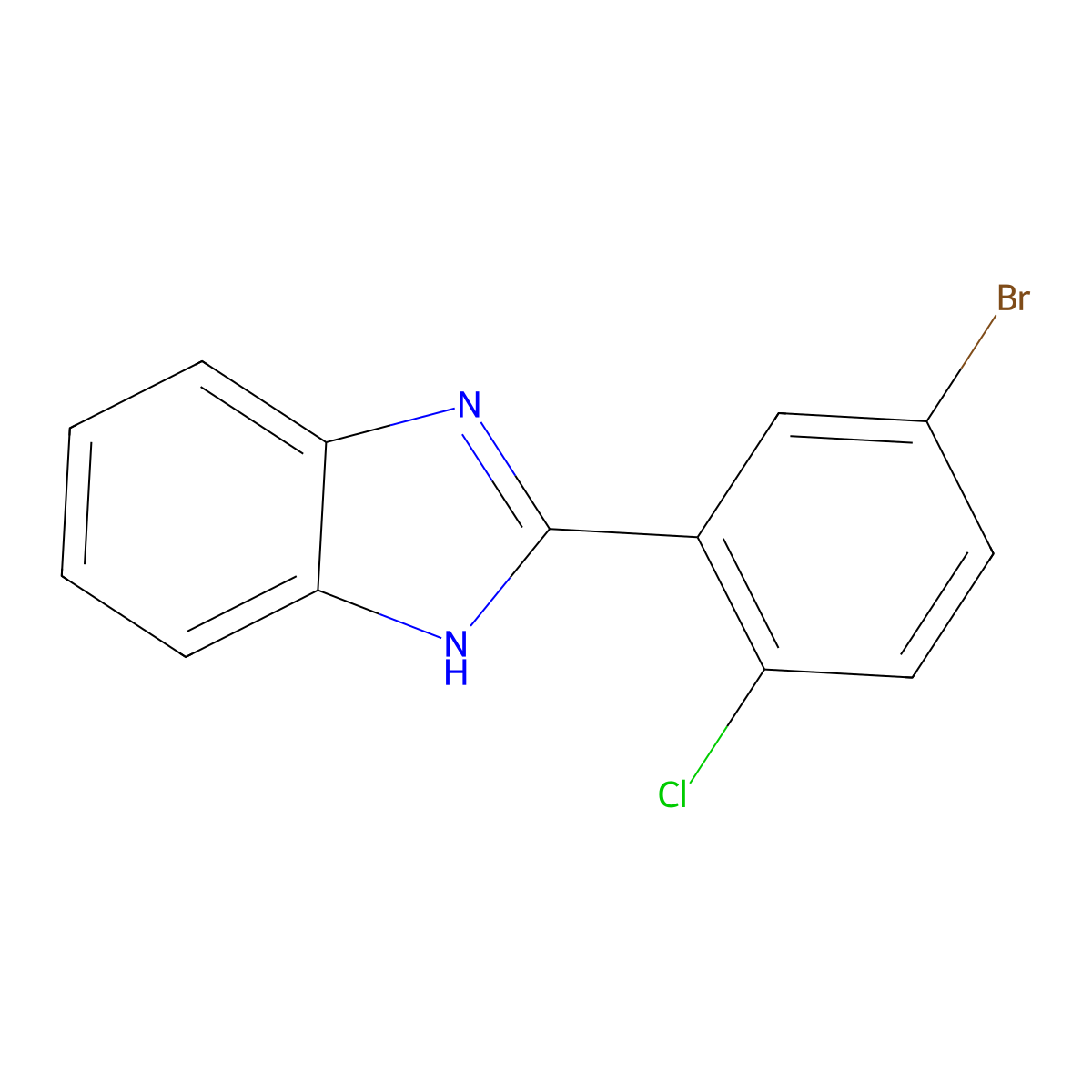 2-(5-Bromo-2-chlorophenyl)-1H-benzo[d]imidazole molecular structure, CAS 1096829-72-9