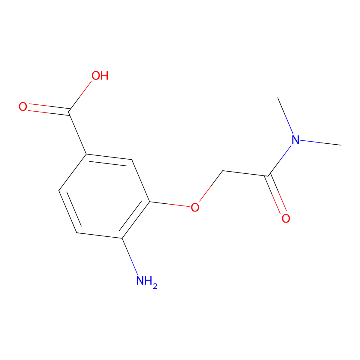 4-Amino-3-[(dimethylcarbamoyl)methoxy]benzoic acid molecular structure, CAS 1096835-51-6