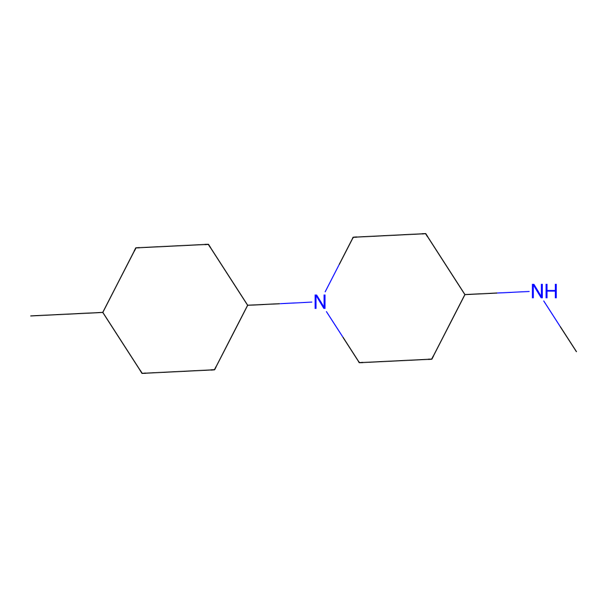 N-methyl-1-(4-methylcyclohexyl)piperidin-4-amine molecular structure, CAS 1096836-70-2