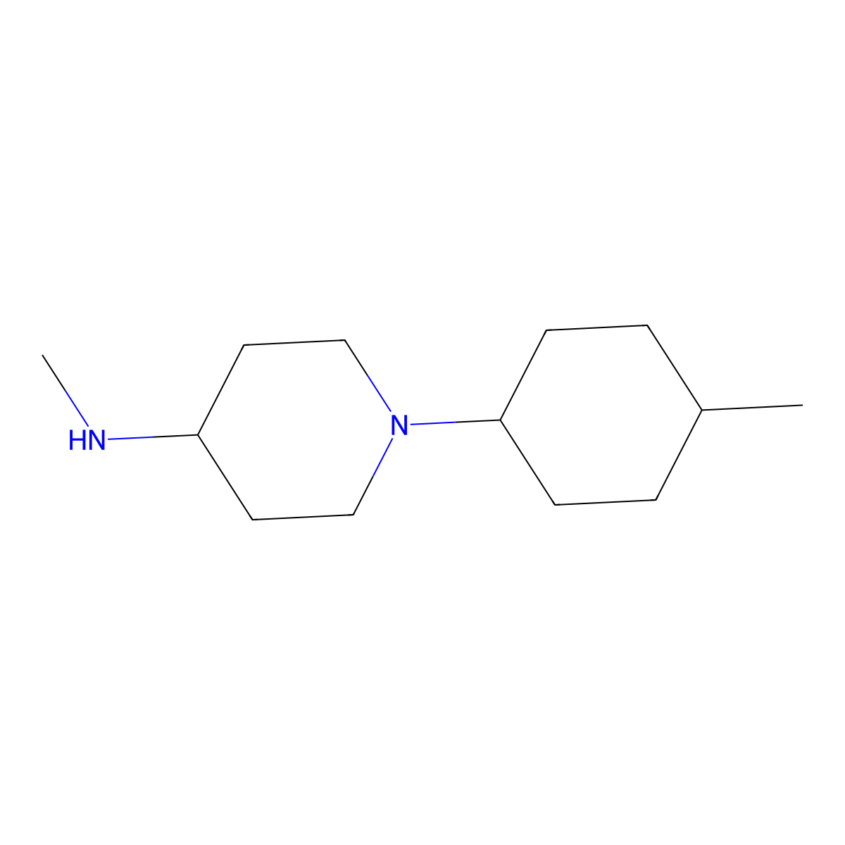 N-methyl-1-(4-methylcyclohexyl)piperidin-4-amine molecular structure, CAS 1096836-70-2