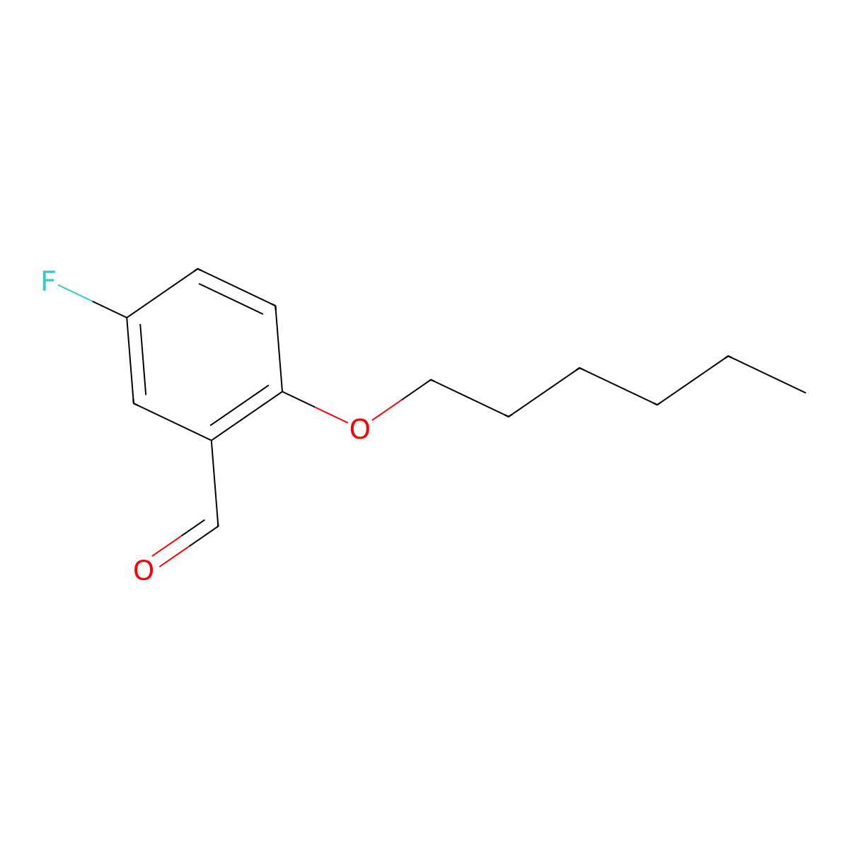 5-Fluoro-2-(hexyloxy)benzaldehyde molecular structure, CAS 1096837-32-9
