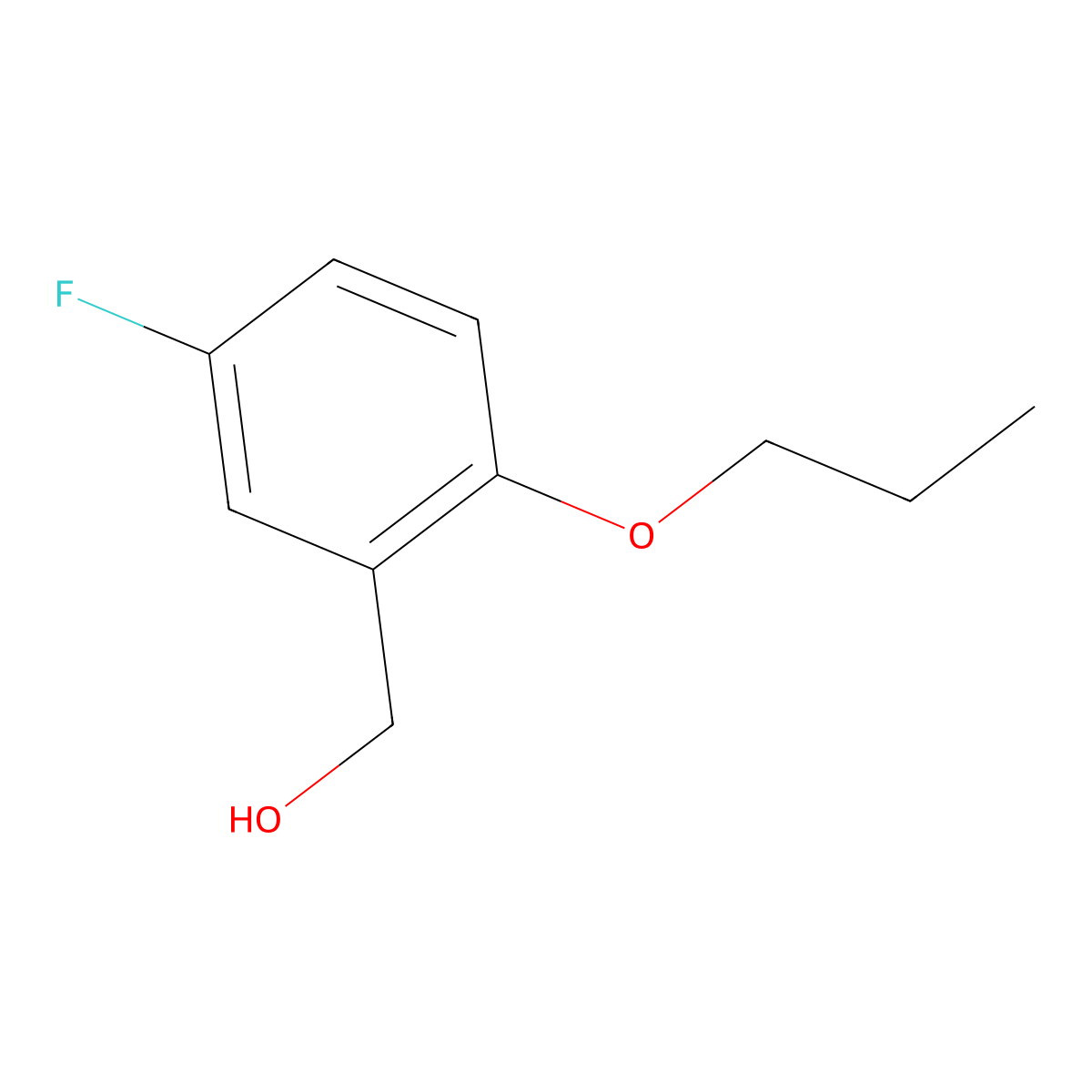 (5-Fluoro-2-propoxyphenyl)methanol molecular structure, CAS 1096837-95-4